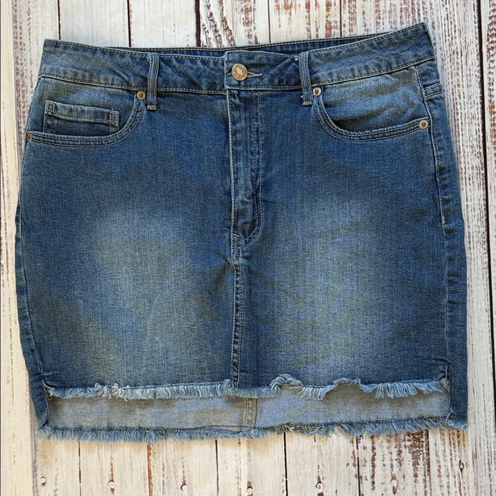 Forever 21 Blue Denim Jean Mini Skirt 29